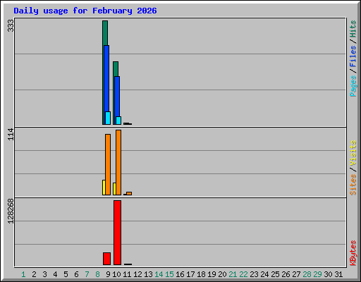 Daily usage for February 2026